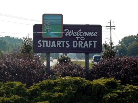 Welcome to Stuarts Draft Virginia sign