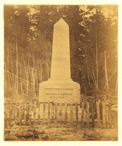 Boundary monument at Point Roberts - Archibald Campbell, U.S. Comm