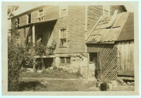W.A. Copen's old home at Big Chimney, W. Va. Windows out on upper floor and generally run down. Location: Big Chimney, …