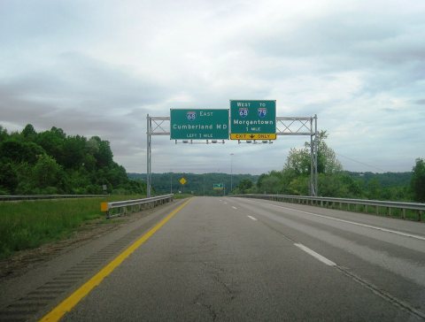 WV 43 sb approaching I-68, May 2024