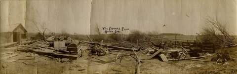 Tornado Damage at the Bowers Place, 1912