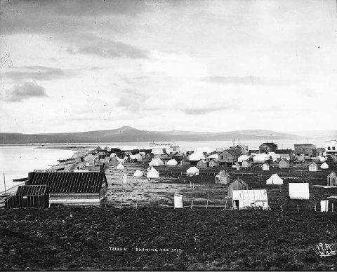 Sand spit at Teller, Alaska ,ca. 1899