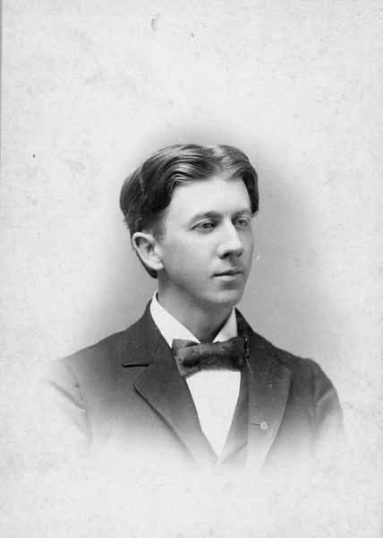 Charles Landes as a young man in Indiana, ca. 1890