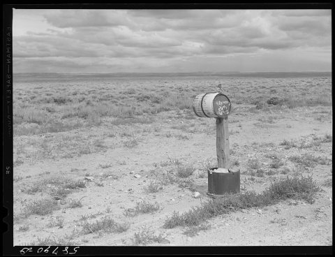 Ranch mailbox near Farson, Wyoming