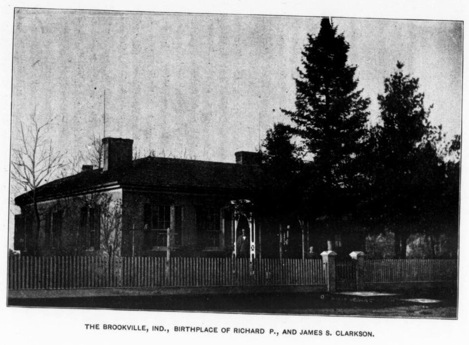 Home of Clarksons in Brookville, Indiana (The Midland Monthly Magazine, January 1894)