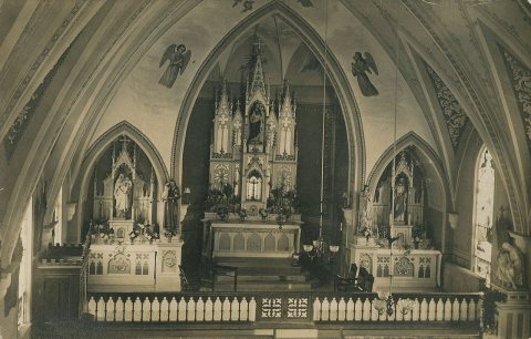 Interior View of Catholic Church, 1918
