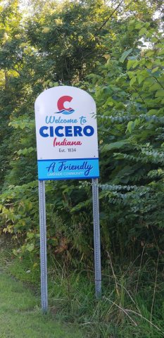 Sign welcoming visitors to