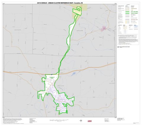 2010 Census Urban Cluster Reference Map for