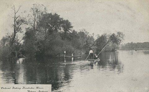 Pickerel Fishing on Kankakee River, 1908