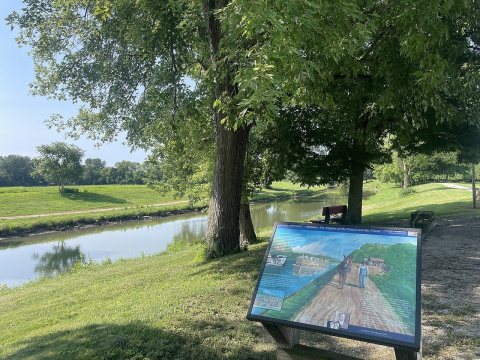 Wabash-Erie Canal - Historic signage near