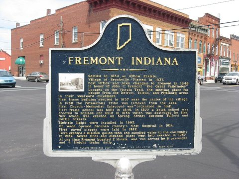 Fremont Indiana historical marker