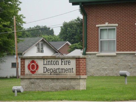 Linton Indiana Fire Department Sign