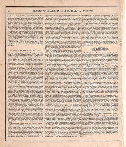 Atlas of Dearborn County, Indiana - to which is added a map of the state of Indiana, also an outline and rail road map …