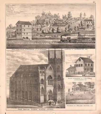 Atlas of Dearborn County, Indiana - to which is added a map of the state of Indiana, also an outline and rail road map …