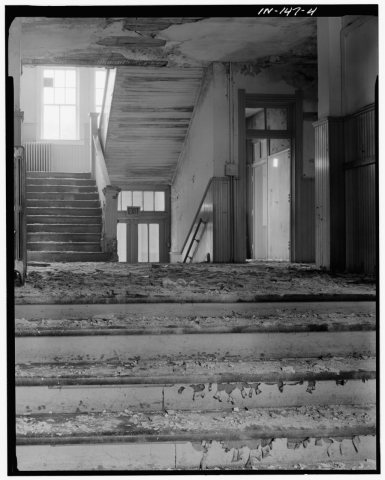 FRONT ENTRANCE LOOKING INTO FIRST FLOOR CORRIDOR - Riley School, Seventh and College Streets
