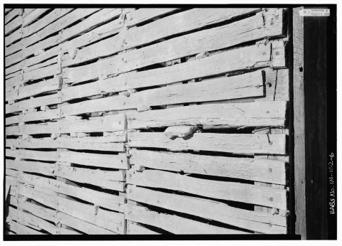 DETAIL OF SPLIT LATH IN SOUTHWEST ROOM - Jacob Julian House, 313 West Main Street