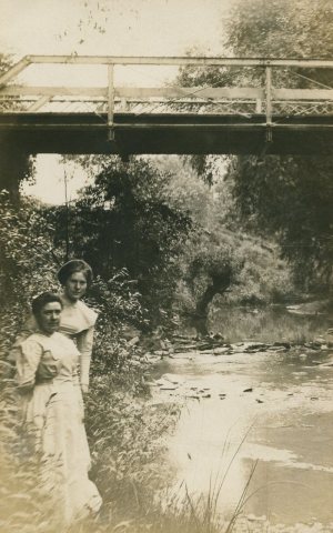 Hart Street Bridge over Plum Creek, circa 1910