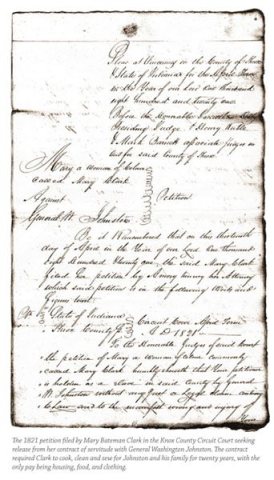 Mary, a woman of color v. General W. Johnston, 1821, Knox County, Indiana Circuit Court