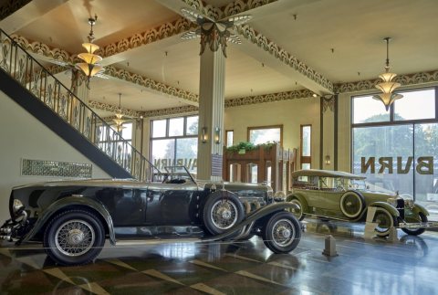 One of about 125 classic automobiles displayed at the Auburn Cord Duesenberg Automobile Museum
