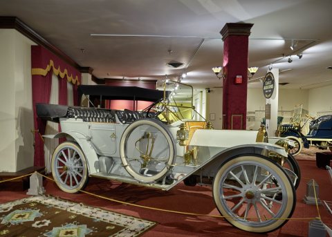 A 1911 Auburn is one of about 125 classic automobiles displayed at the Auburn Cord Duesenberg Automobile Museum