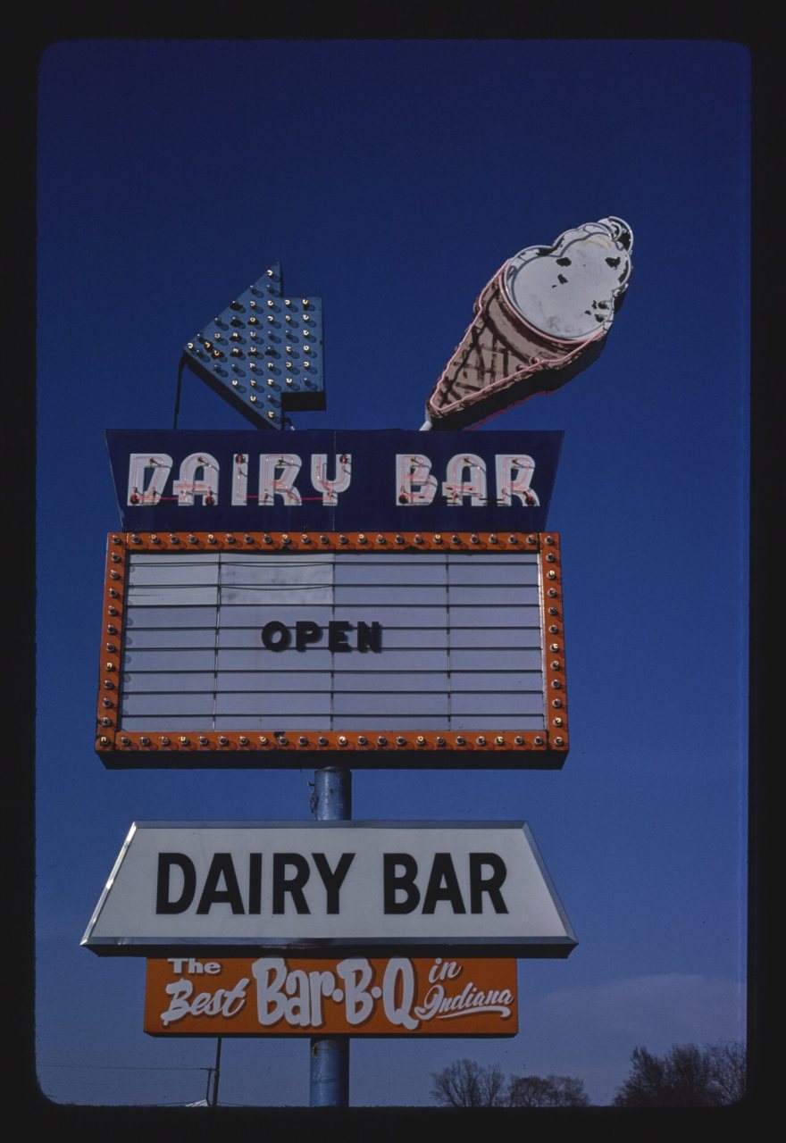 Dairy Bar ice cream sign, Route 67