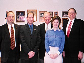 Congressman Dan Burton meets with members of the Fishers Town Council