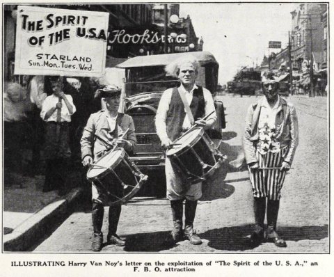 Advertising The Spirit of the U.S.A. in Anderson, Indiana 1924