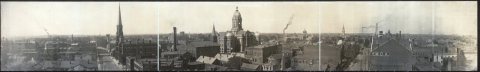 Birds eye view of Evansville, Ind