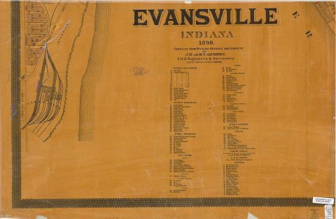 Evansville, Indiana [map] / compiled from official records and surveys by J.D. and M. S. Saunders