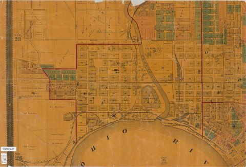 Evansville, Indiana [map] / compiled from official records and surveys by J.D. and M. S. Saunders