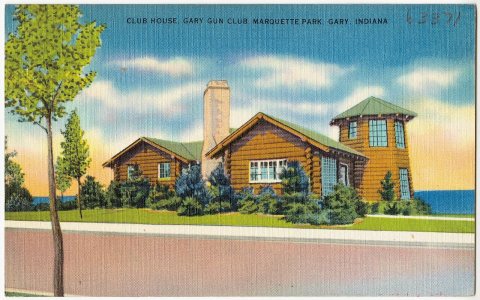 Club house, Gary Gun Club, Marquette Park, Gary, Indiana (63371)
