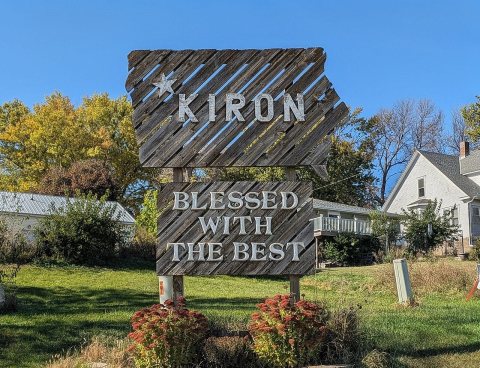 Kiron Iowa Welcome Sign