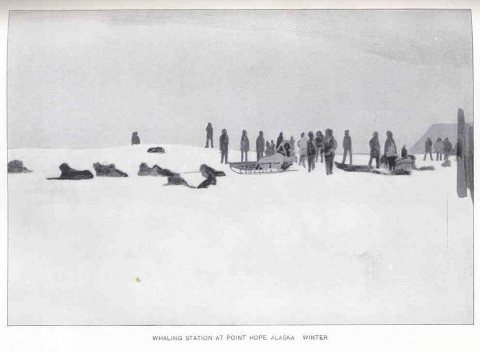 FMIB 35123 Whaling Station at Point Hope, Alaska Winter