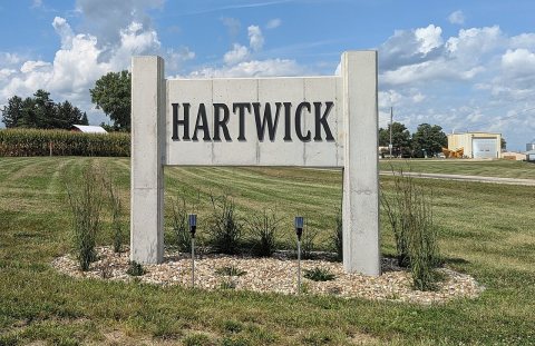 Welcome Sign)Hartwick Iowa