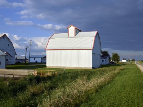 A portion of Dean and Julie Folkmann's hog farm in Benton County, near Newhall, Iowa
