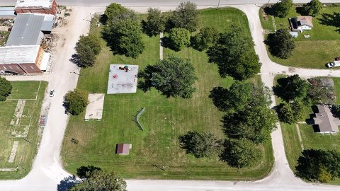 Decatur City park, aerial view