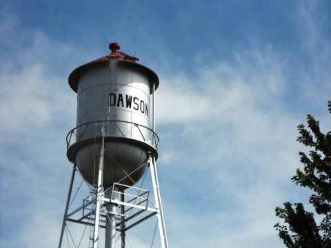 Water tower Dawson Iowa 8-11-2012