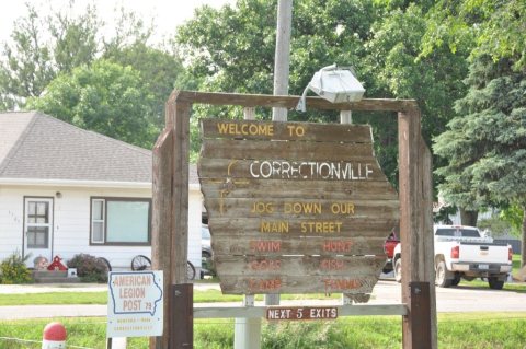 CorrectionvilleIA Sign
