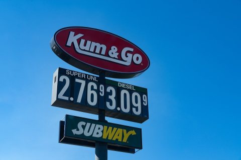 Kum & Go Gas Station in Iowa