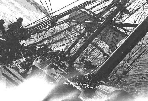 Wreck of the salmon cannery ship JABEZ HOWES, Chignik, 1911
