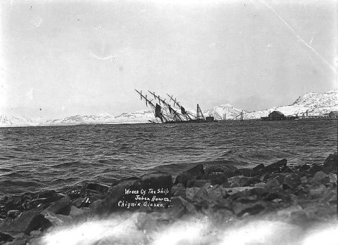 Wreck of the salmon cannery ship JABEZ HOWES, Chignik, 1911