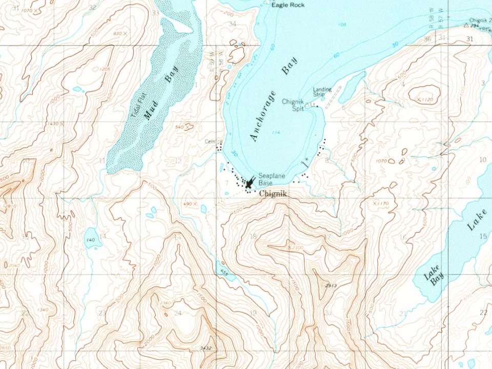 Chignik on the 1963 USGS map
