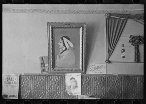 Decoration in poolroom