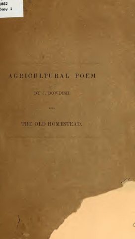 Poem delivered before the Montgomery County agricultural society at Fonda, October 9th, 1861