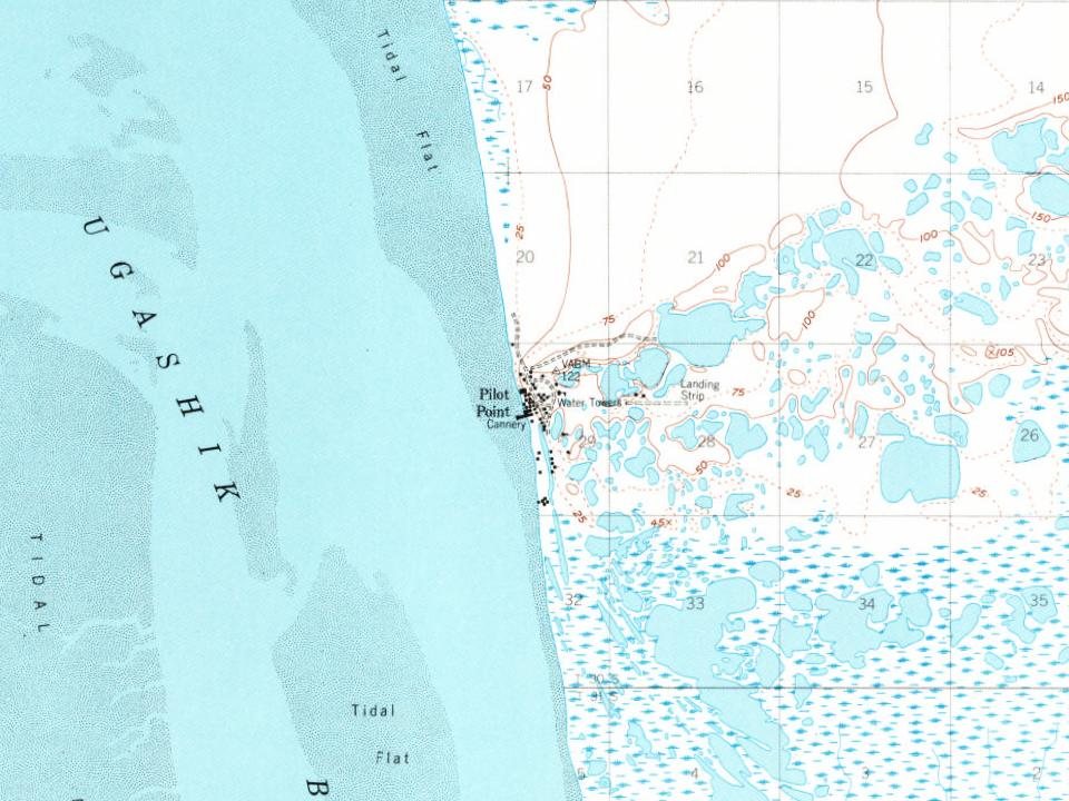 Pilot Point on the 1951 USGS map