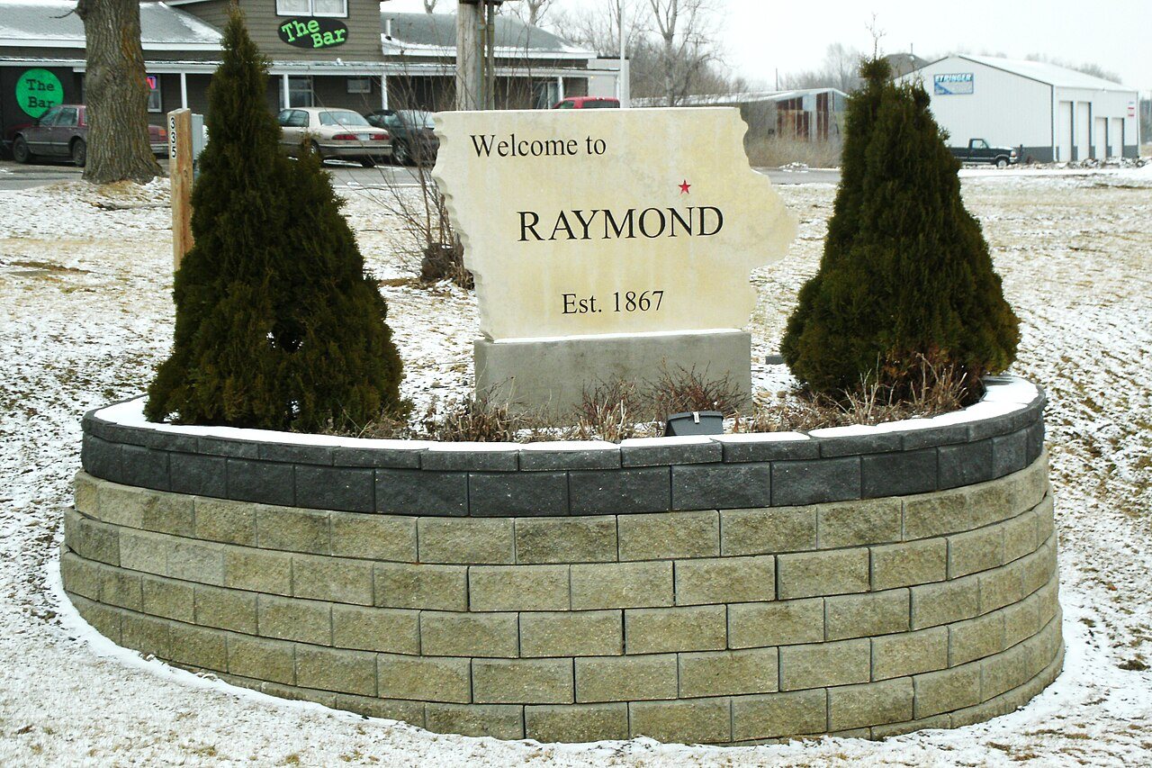 Welcome Sign for Raymond, Black Hawk County, IA