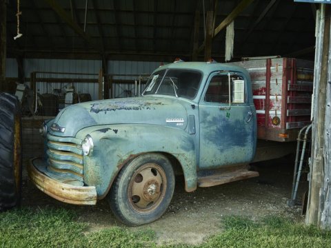 Old farm truck at the Hardin County Farm Museum, a farm site