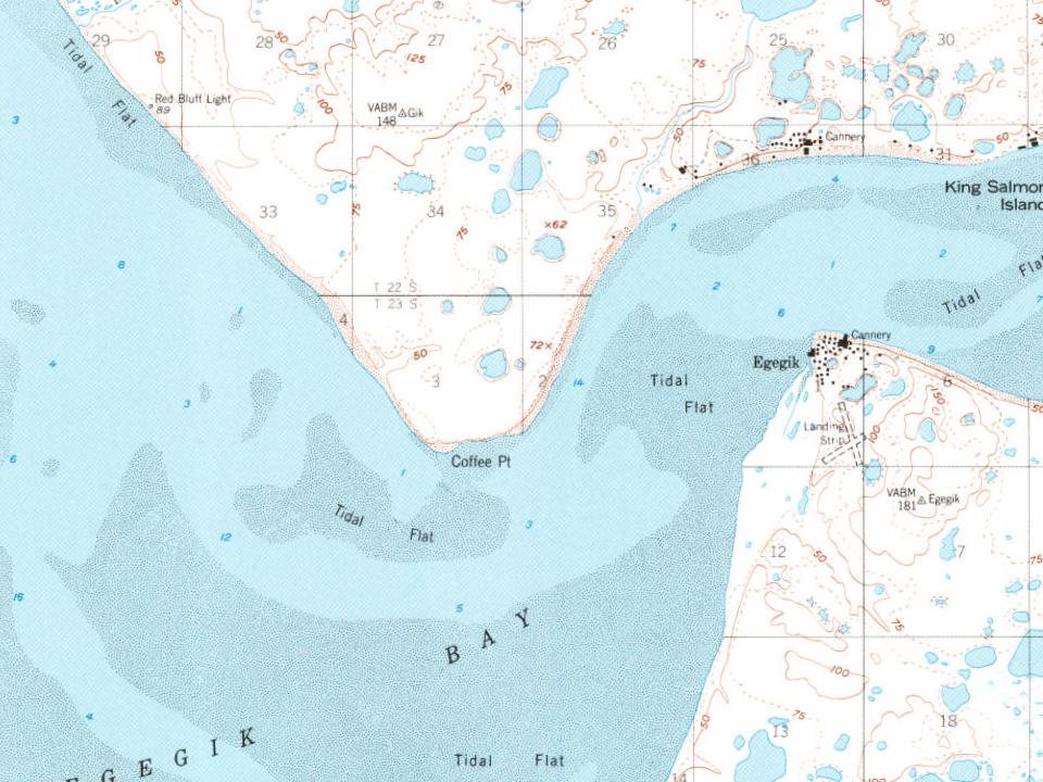 Egegik on the 1951 USGS map