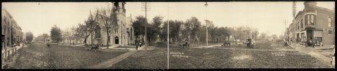 Grinnell, IA, 4th Ave. and Broad Sts