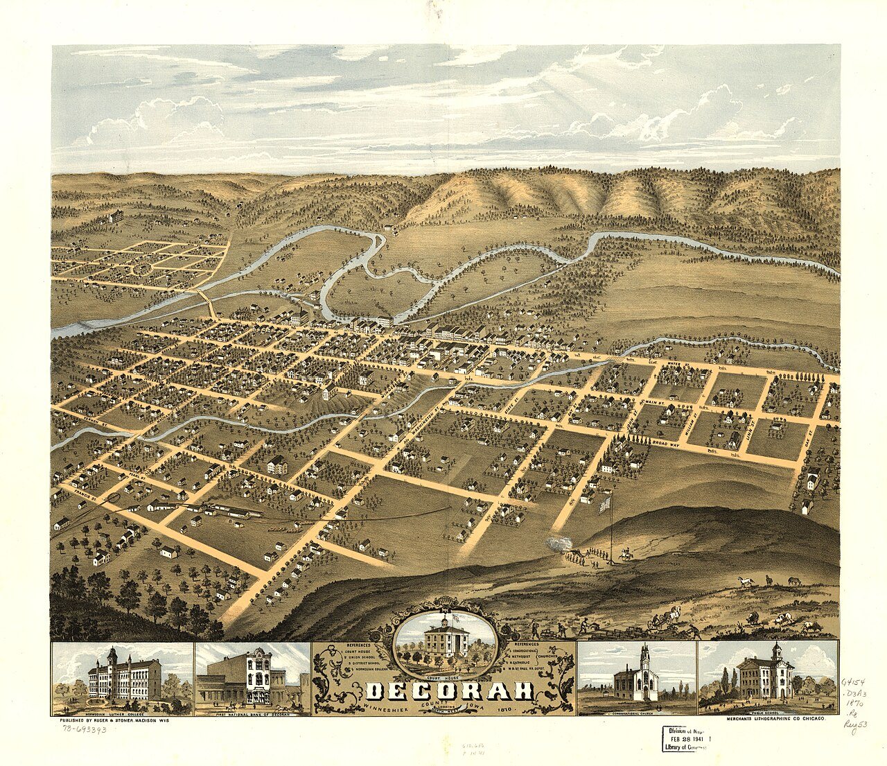 Decorah, Winneshiek County, Iowa 1870